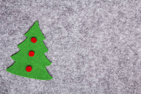 Christmas background with felt decorationsの写真素材