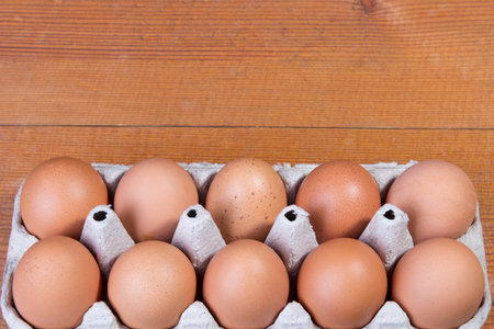eggs on a wooden table