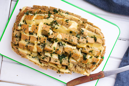 Stuffed  bread with cheese; garlic and parsley