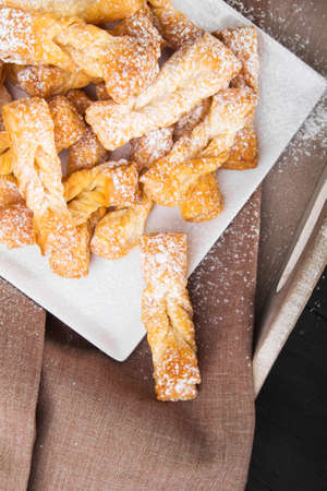 Faworki - Traditional Polish cookies served at Fat Thursdayの写真素材