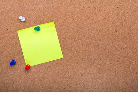 Pin board texture for background,  corolful pins and sticky notesの写真素材