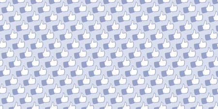 Light background with pattern generated from hand drawn illustration of Like Hand iconsのイラスト素材