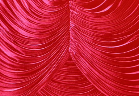 Part of a red curtainの写真素材