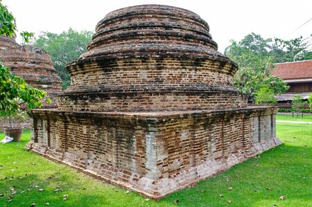 Stupa in ayudhya templeの写真素材