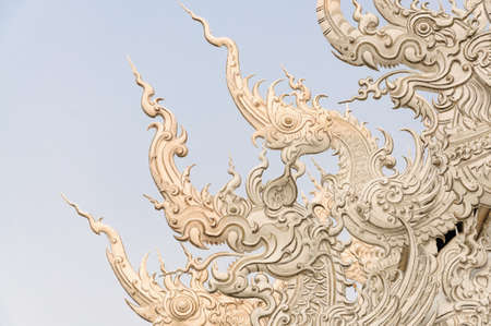 Wat rong-khun temple roofの写真素材