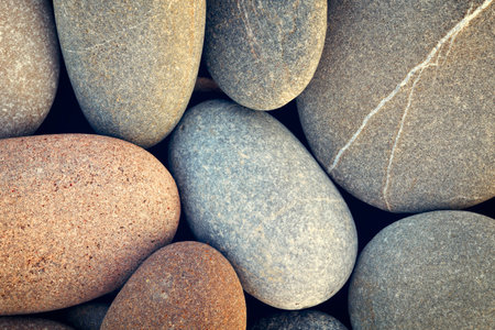 abstract background with round pebble stones in vintage style