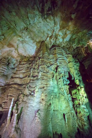 Stalactite and Stalagmite Formations in the Cave of Crimeaの写真素材