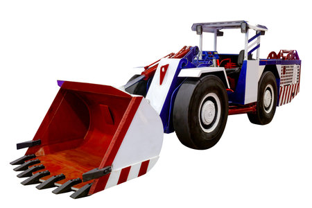Modern Bulldozer, isolated on white background