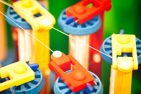 Rolls of industrial cotton fabric for clothing cloth textile manufacture on machineの写真素材