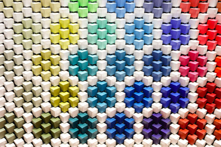 Abstract background of multi-colored cubes