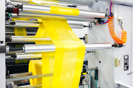 labels manufacturing on flexo printing machine