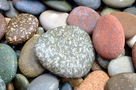abstract background with round wet pebble stones