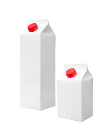 set of juice boxes. Retail package mockup setの写真素材