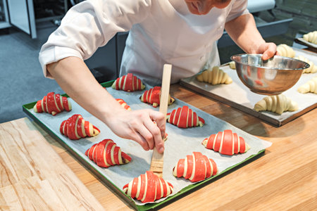 Prepare croissant for bake in oven