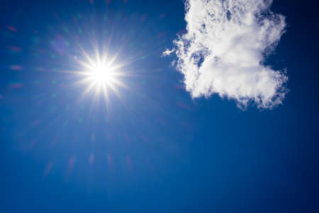 Beautiful Blue Sky Background Template With Some Space for Input Text Messageの写真素材