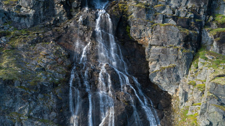 Waterfall in the mountains of Sweden, Scandinavia