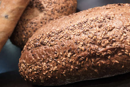 Fresh fragrant bread on the table. Food conceptの写真素材