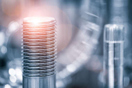 Industrial  concept. Many types of metal details industrial design backgroundの写真素材