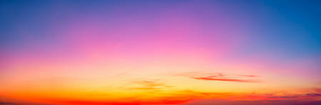 Gorgeous Panorama twilight sky and cloud at morning background imageの写真素材