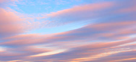 Gorgeous Panorama twilight sky and cloud in morningの写真素材