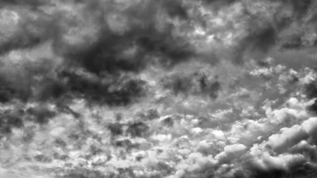 black and white clouds and sky