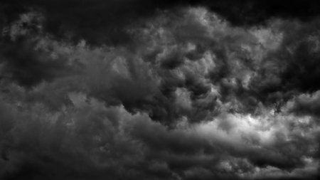 black and white clouds and sky