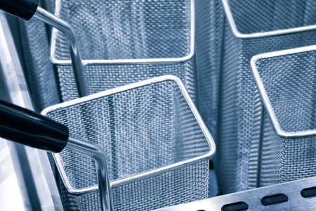 Ð¡ean deep fryer. French fries grill.の写真素材