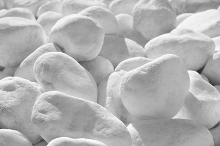 White pebble stones texture background