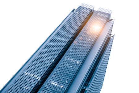 Modern office buildings in the financial district
