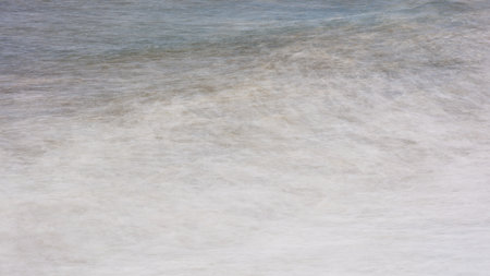 Long exposure shot of sea and stoneの写真素材