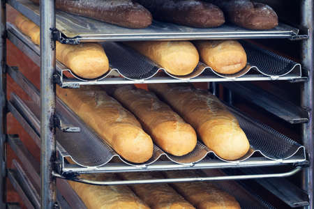 Lots of bread on the store window in Istanbul bakery.の写真素材
