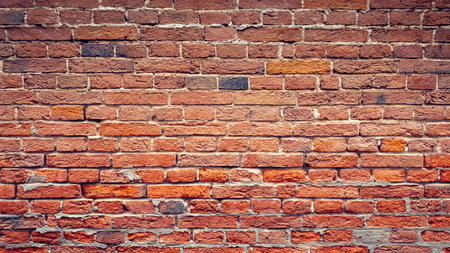 Red brick wall background, Red brick wall texture grunge background with vignetted corners to...