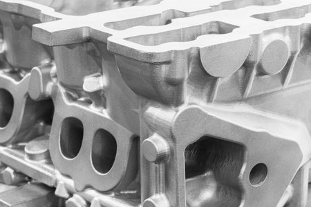 open block of four cylinder petrol engine