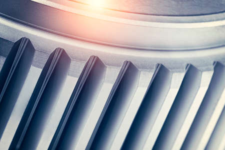 Engine gear wheels, industrial concept backgroundの写真素材