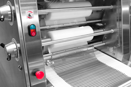 industrial production of bakery products on an assembly line - technology and machinery in the food...