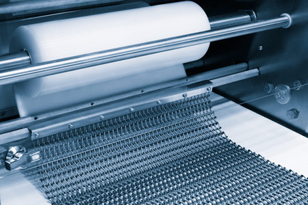 industrial production of bakery products on an assembly line - technology and machinery in the food...