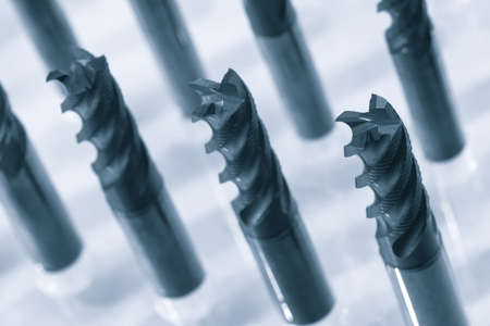 Metal cutter drill Titanium carbonitride TiCN coating industrial engineering concept.の写真素材