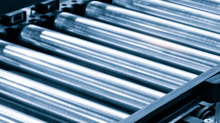 Crossing of the roller conveyor, Production line conveyor roller transportation objects