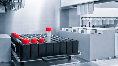 test tube row. Concept of medical or science laboratory