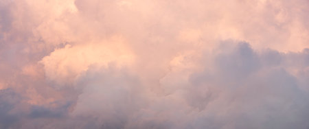 Panoramic landscape of bright red orange sunrise sunset as texture background as template, page or web bannerの写真素材