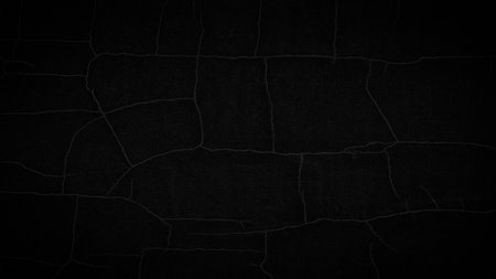 Black dark texture old cracks concrete wall as background, template, page or web bannerの写真素材