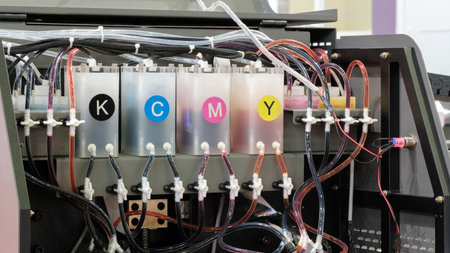 Color toners in the digital printer, paint CMYKの写真素材