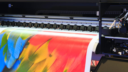 Industrial printing modern digital inkjet printer Industrial printing modern digital inkjet printerの写真素材