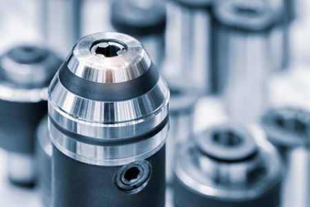 Milling metal cutter tools for CNC machine, dustrial design background, engineering technology conceptの写真素材