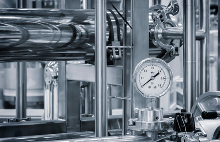 Chemical laboratory equipment, equipment for pharmaceutical production equipment close-up, apparatus for labの写真素材