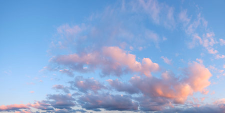 Panoramic landscape of bright red orange sunrise sunset as texture background as template, page or...