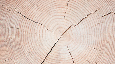 Large piece of wood with a hole in the middle. wood is split in half, with hole in the middle of the split. wood appears to be oldの写真素材