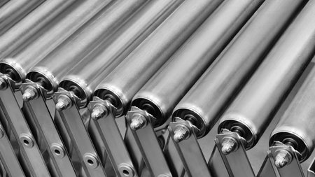 Crossing of the roller conveyor, Production line conveyor roller transportation objects