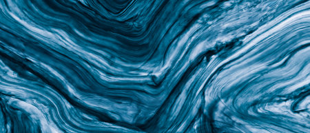 Abstract wide textured background with wavy blue white pattern for page design template or wallpaper