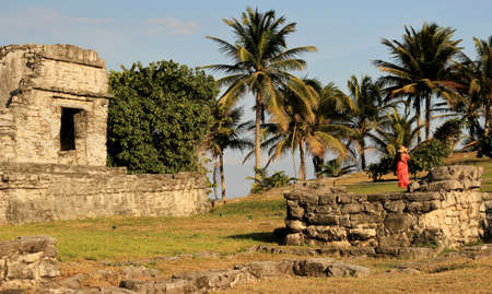 Landscape at Tulum, Mexicoの写真素材